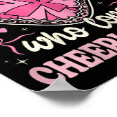 Nur ein Mädchen, das Cheerleading Leopard Print Ch Poster (Ecke)