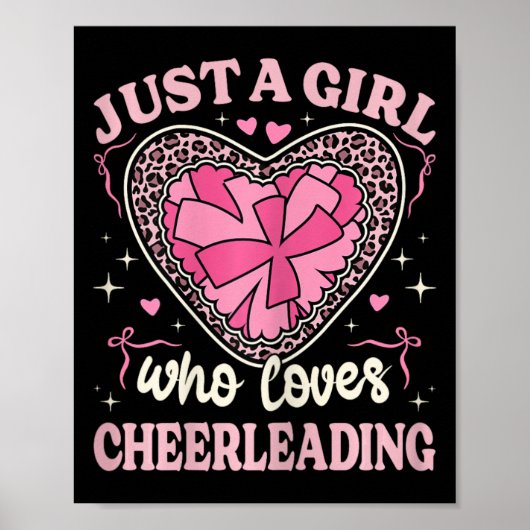Nur ein Mädchen, das Cheerleading Leopard Print Ch Poster (Vorne)