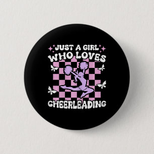 Nur ein Mädchen, das Cheerleading-Mädchen Cheerlea Button