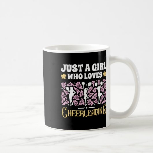 Nur ein Mädchen, das Cheerleading Mädchen Cheerlea Kaffeetasse (Rechts)