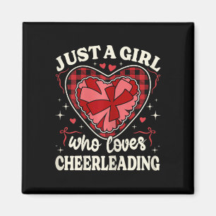 Nur ein Mädchen, das Cheerleading Mädchen Cheerlea Magnet