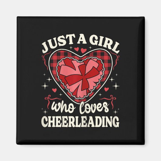 Nur ein Mädchen, das Cheerleading Mädchen Cheerlea Magnet (Vorne)