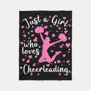 Nur ein Mädchen, das Cheerleading Rosa Herz Chee l Fleecedecke