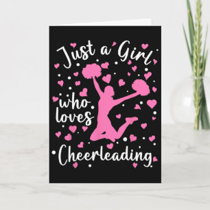 Nur ein Mädchen, das Cheerleading Rosa Herz Chee l Karte