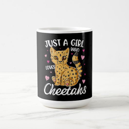 Nur ein Mädchen, das Cheetahs Liebe | Gepard Kaffeetasse (Mittel)