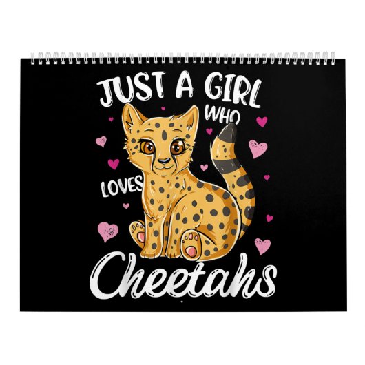 Nur ein Mädchen, das Cheetahs Liebe | Gepard Kalender (Titelbild)