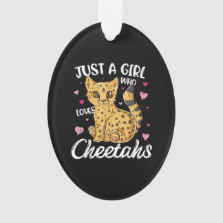 Nur ein Mädchen, das Cheetahs Liebe | Gepard Ornament