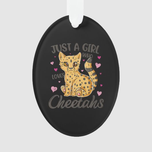Nur ein Mädchen, das Cheetahs Liebe | Gepard Ornament (Vorderseite)