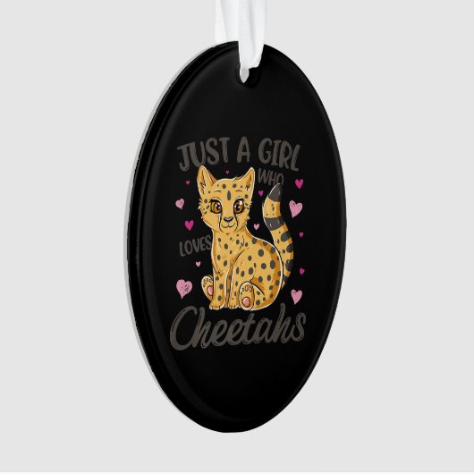 Nur ein Mädchen, das Cheetahs Liebe | Gepard Ornament (Vorderseite)