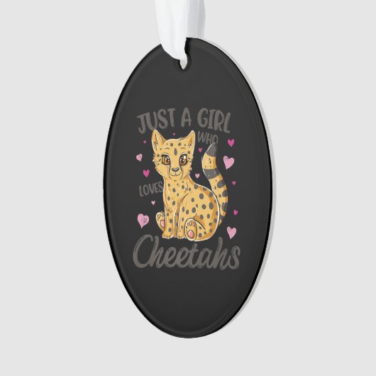 Nur ein Mädchen, das Cheetahs Liebe | Gepard Ornament (Vorderseite)