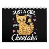 Nur ein Mädchen, das Cheetahs Liebe | Herz Cheetah Kalender (Titelbild)