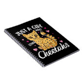 Nur ein Mädchen, das Cheetahs Liebe | Herz Cheetah Notizblock (Rechte Seite)