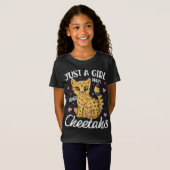 Nur ein Mädchen, das Cheetahs Liebe | Herz Cheetah T-Shirt (Vorne ganz)
