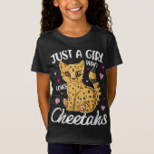 Nur ein Mädchen, das Cheetahs Liebe | Herz Cheetah T-Shirt (Vorderseite)
