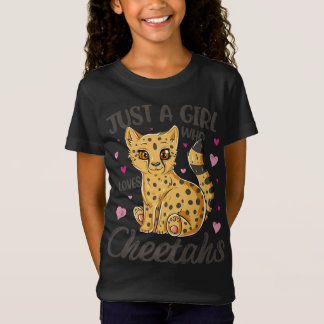 Nur ein Mädchen, das Cheetahs Liebe T-Shirt