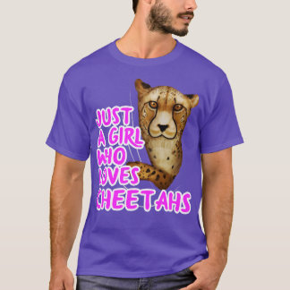 Nur ein Mädchen, das Cheetahs Liebe T-Shirt