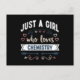 Nur ein Mädchen, das Chemie Liebe Funny Gifts Postkarte