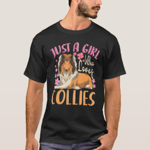 Nur ein Mädchen das Collies liebt Hundebesitzerin  T-Shirt
