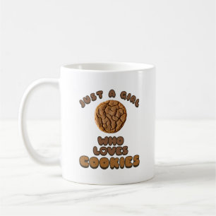 Nur ein Mädchen, das Cookies Liebe Kaffeetasse