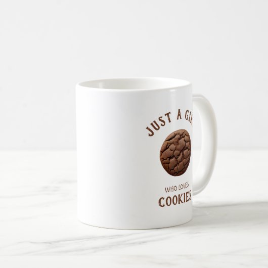 Nur ein Mädchen, das Cookies Liebe Kaffeetasse (VorderseiteRechts)