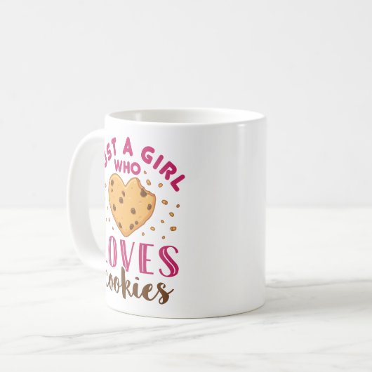 Nur ein Mädchen, das Cookies Liebe Kaffeetasse (Vorderseite Links)