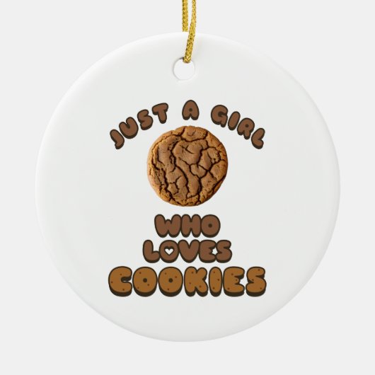 Nur ein Mädchen, das Cookies Liebe Keramik Ornament (Vorne)