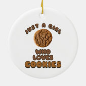 Nur ein Mädchen, das Cookies Liebe Keramik Ornament (Hinten)