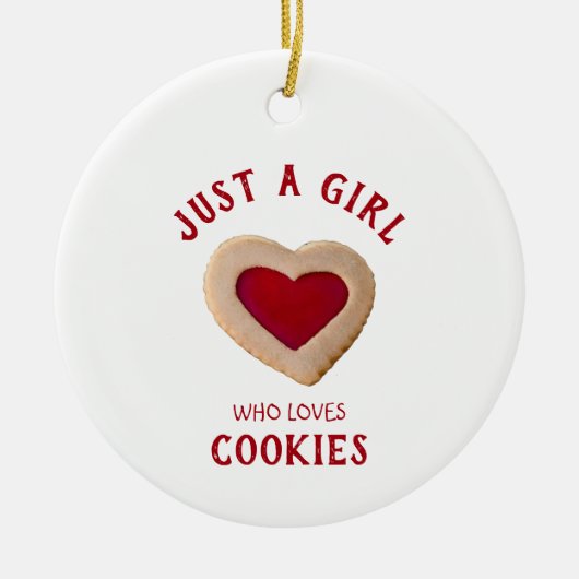 Nur ein Mädchen, das Cookies Liebe Keramik Ornament (Vorne)