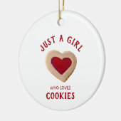 Nur ein Mädchen, das Cookies Liebe Keramik Ornament (Links)