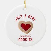 Nur ein Mädchen, das Cookies Liebe Keramik Ornament (Hinten)