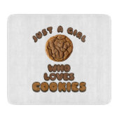 Nur ein Mädchen, das Cookies Liebe Schneidebrett (Vorderseite)