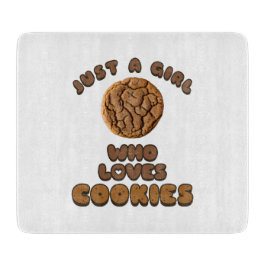 Nur ein Mädchen, das Cookies Liebe Schneidebrett