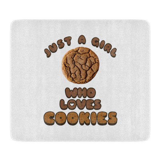 Nur ein Mädchen, das Cookies Liebe Schneidebrett (Vorderseite)