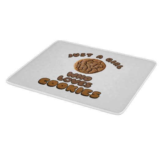 Nur ein Mädchen, das Cookies Liebe Schneidebrett (Ecke)