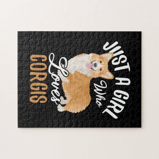 Nur ein Mädchen, das Corgis Lieben Puzzle (Horizontal)