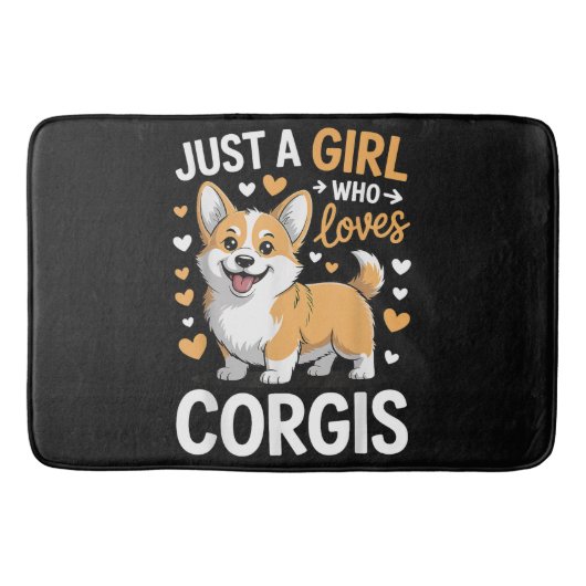 Nur ein Mädchen, das Corgis liebt Badematte (Vorderseite)