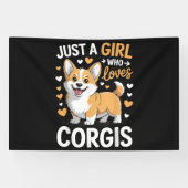 Nur ein Mädchen, das Corgis liebt Banner (Horizontal)