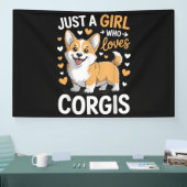 Nur ein Mädchen, das Corgis liebt Banner (Messe)