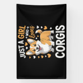 Nur ein Mädchen, das Corgis liebt Banner (Vertikal)