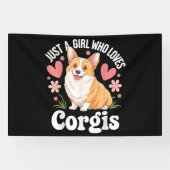 Nur ein Mädchen, das Corgis liebt Banner (Horizontal)