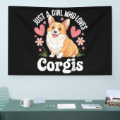 Nur ein Mädchen, das Corgis liebt Banner (Messe)