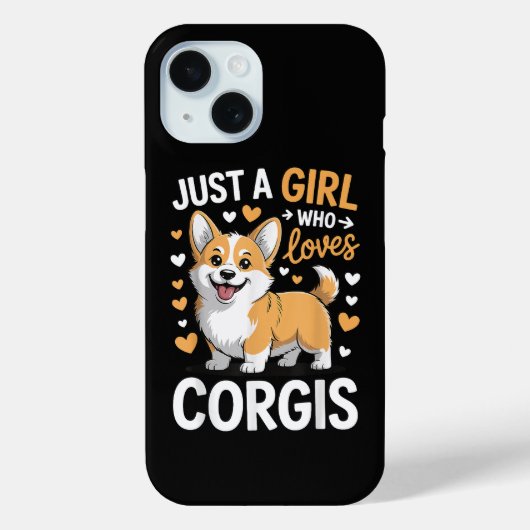 Nur ein Mädchen, das Corgis liebt Case-Mate iPhone Hülle (Rückseite)