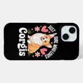 Nur ein Mädchen, das Corgis liebt Case-Mate iPhone Hülle (Rückseite (Horizontal))