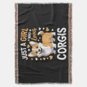 Nur ein Mädchen, das Corgis liebt Decke (Vorderseite Vertikal)