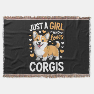 Nur ein Mädchen, das Corgis liebt Decke
