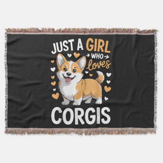 Nur ein Mädchen, das Corgis liebt Decke (Vorderseite)