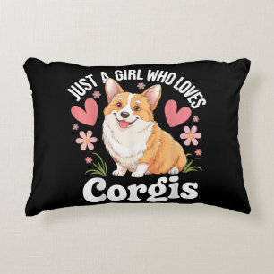 Nur ein Mädchen, das Corgis liebt Dekokissen