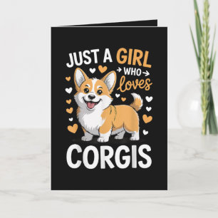 Nur ein Mädchen das Corgis liebt Feiertagskarte