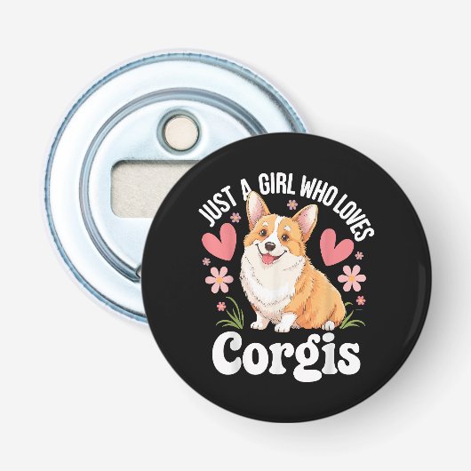 Nur ein Mädchen, das Corgis liebt Flaschenöffner (Vorderseite)