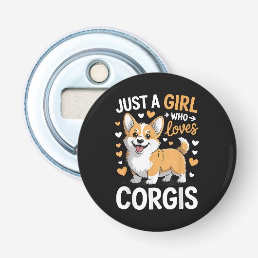Nur ein Mädchen, das Corgis liebt Flaschenöffner (Vorderseite)